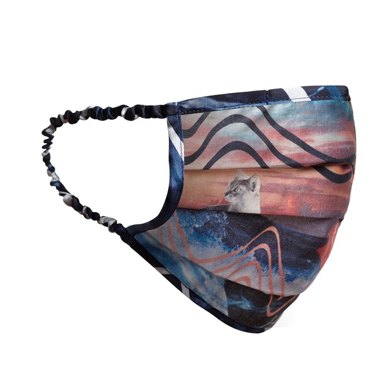 穆米面膜 - 口罩 - 棉．麻 蓝色