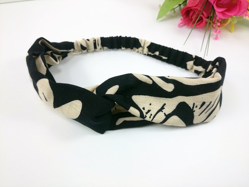 交叉款发带 松紧带 hairband *SK - 发带/发箍 - 棉．麻 