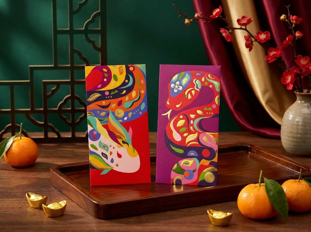 鱼跃蛇舞丨原创利是封丨利是廊 - 红包/春联 - 纸 多色