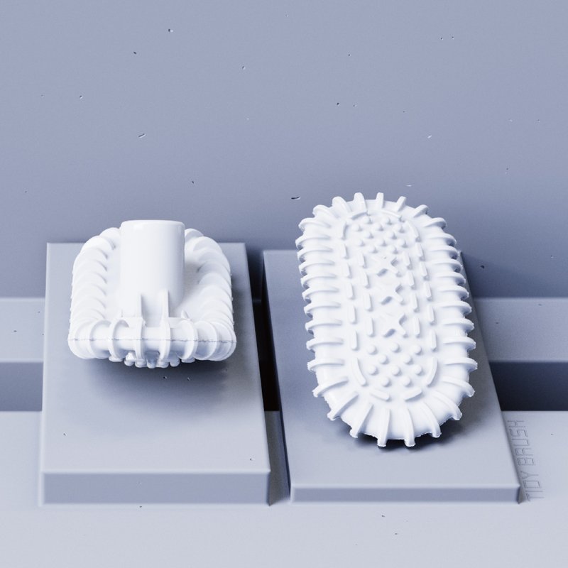 洁癖刷抗菌刷头 超值二入组 - 卫浴用品 - 硅胶 白色