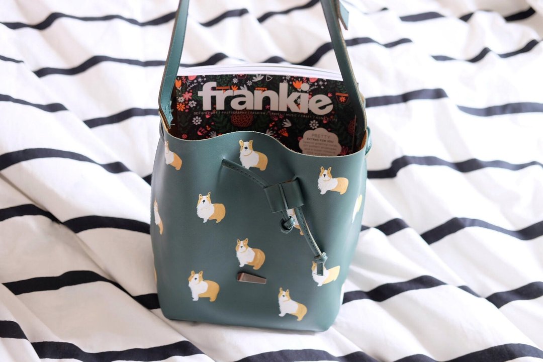 Corgi Tote Bag - 手提包/手提袋 - 真皮 绿色