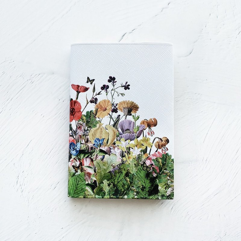 Book Cover Botanical White / paperback / Fake leather / flower - 书衣/书套 - 人造皮革 白色