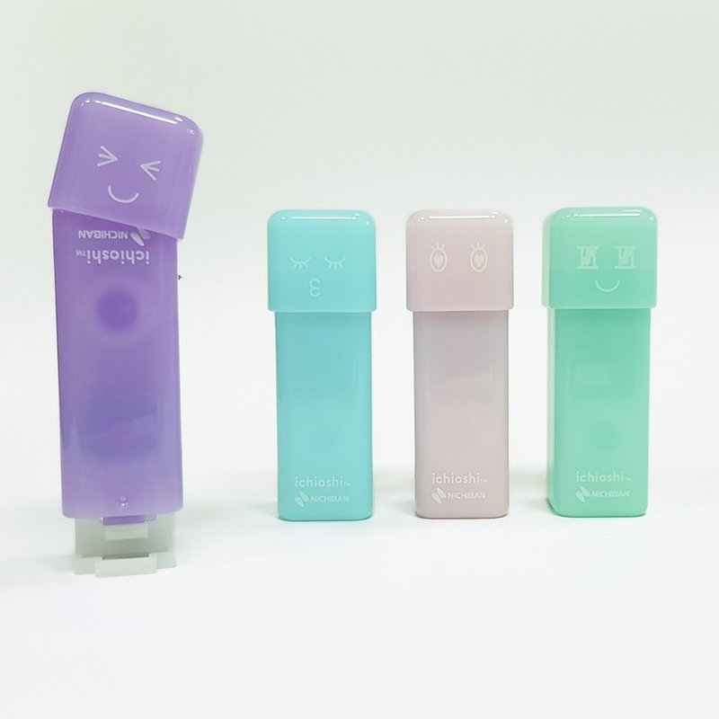 NICHIBAN tenori ichioshi 印章式点点双面胶【限定粉彩4入组】 - 其他 - 塑料 多色