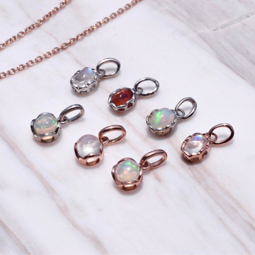The m gemstone pendant #minimthem #minimpendant P002 - 项链 - 纯银 