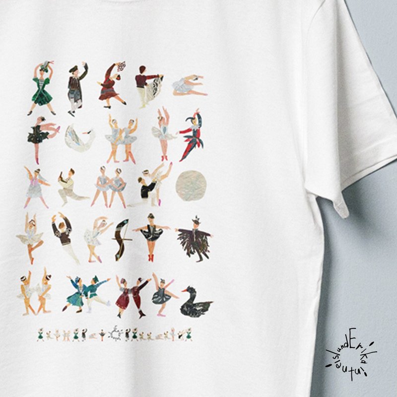 来自 Swan Lake ABC Ballerina-T 恤 - Ballerina - A to Z - Name can be entered - 女装 T 恤 - 棉．麻 多色