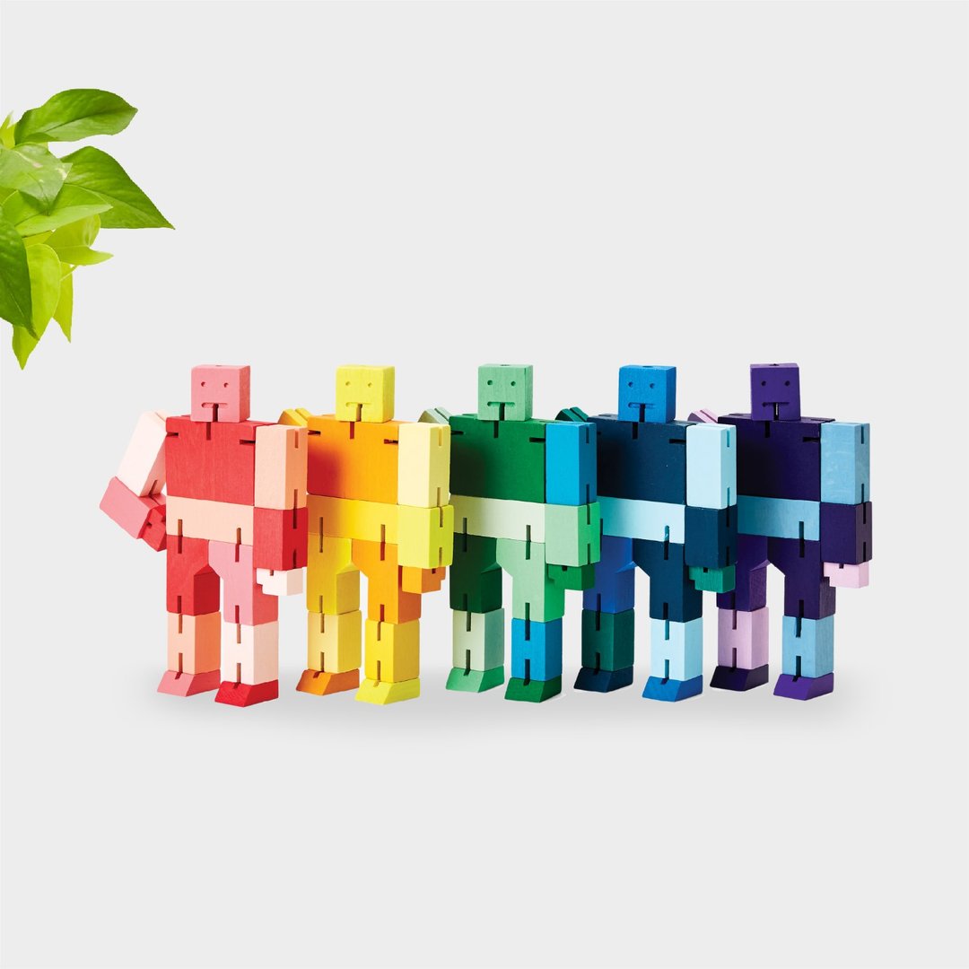 Cubebot 酷比人【渐层迷你】木制变形机器人益智设计疗愈儿童礼物 - 玩偶/公仔 - 木头 
