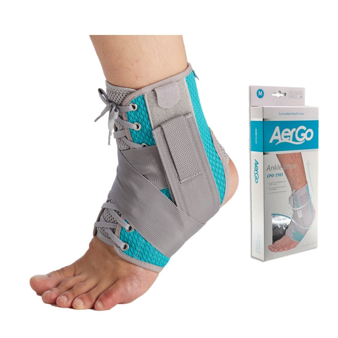 【EuniceMed】AerGo 加强型固定护踝 交叉绑带 踝关节保护 7701 - 运动配件 - 其他材质 绿色