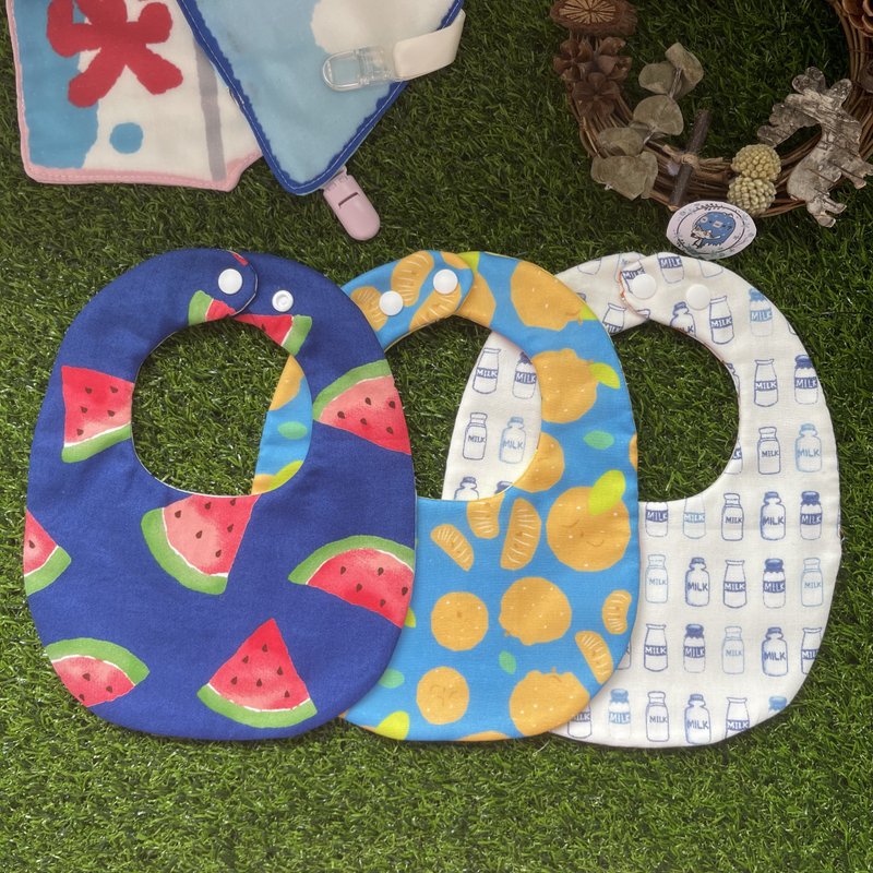 /福袋/宝宝围兜福袋/可许愿/日本韩国布料/口水巾惊喜包/ - 满月礼盒 - 棉．麻 多色