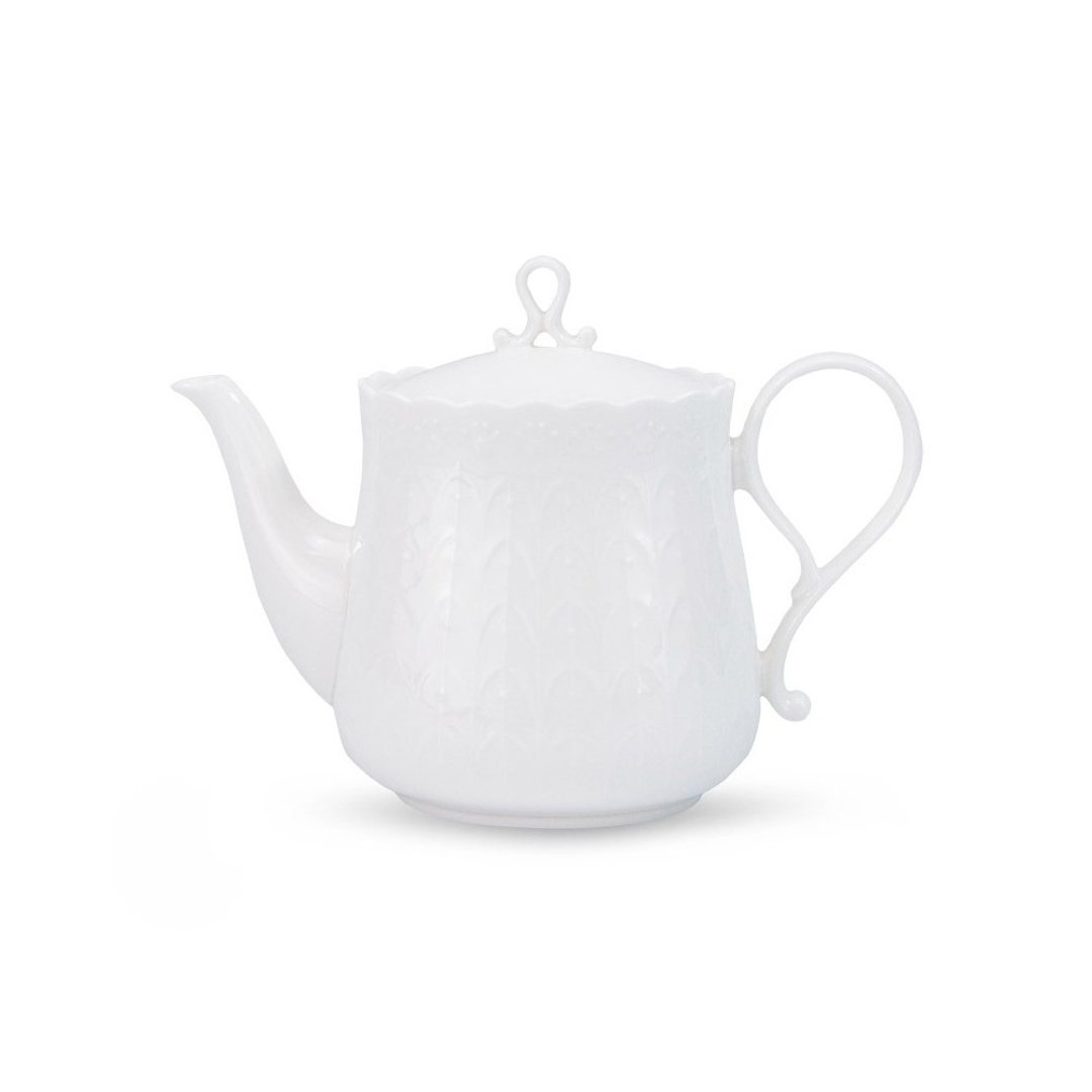 Silky White 丝路骨瓷茶壶(730ml) - 咖啡壶/周边 - 瓷 白色