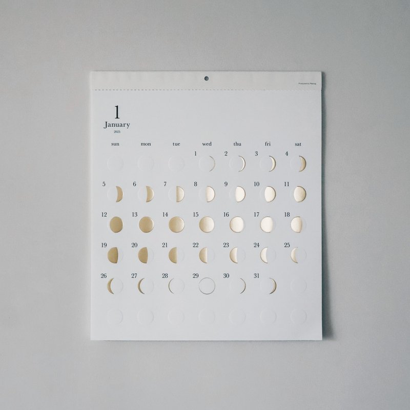 Re+g | 2026 日本限定凸版印刷月相挂历 - 金色 - 年历/台历 - 纸 