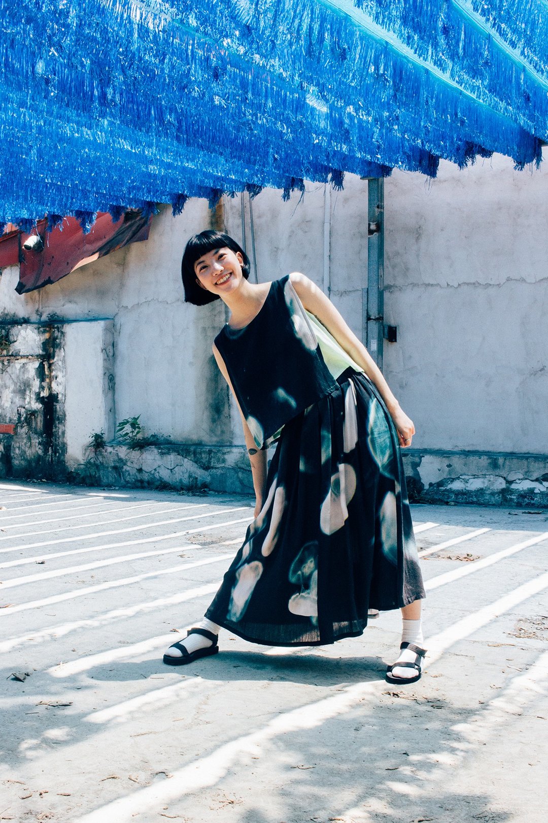 芙蓉朵 | 墨子 _ 上衣 裙子 - 裙子 - 棉 黑色