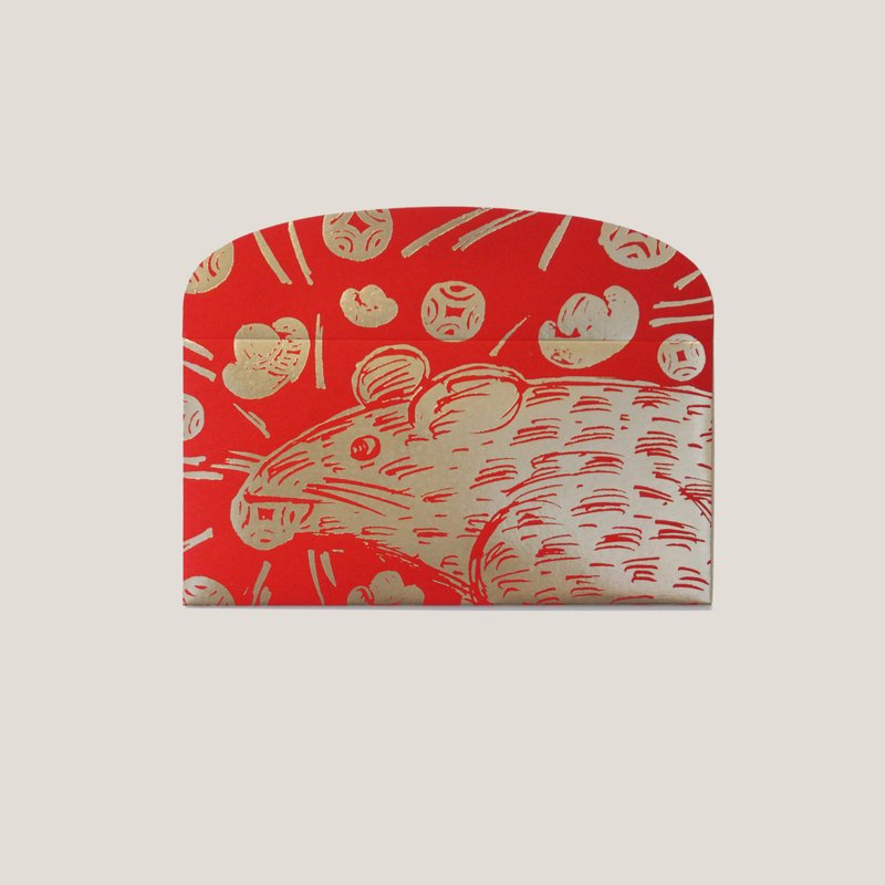 鼠来宝 鼠年烫金红包袋 三入 - 红包/春联 - 纸 红色