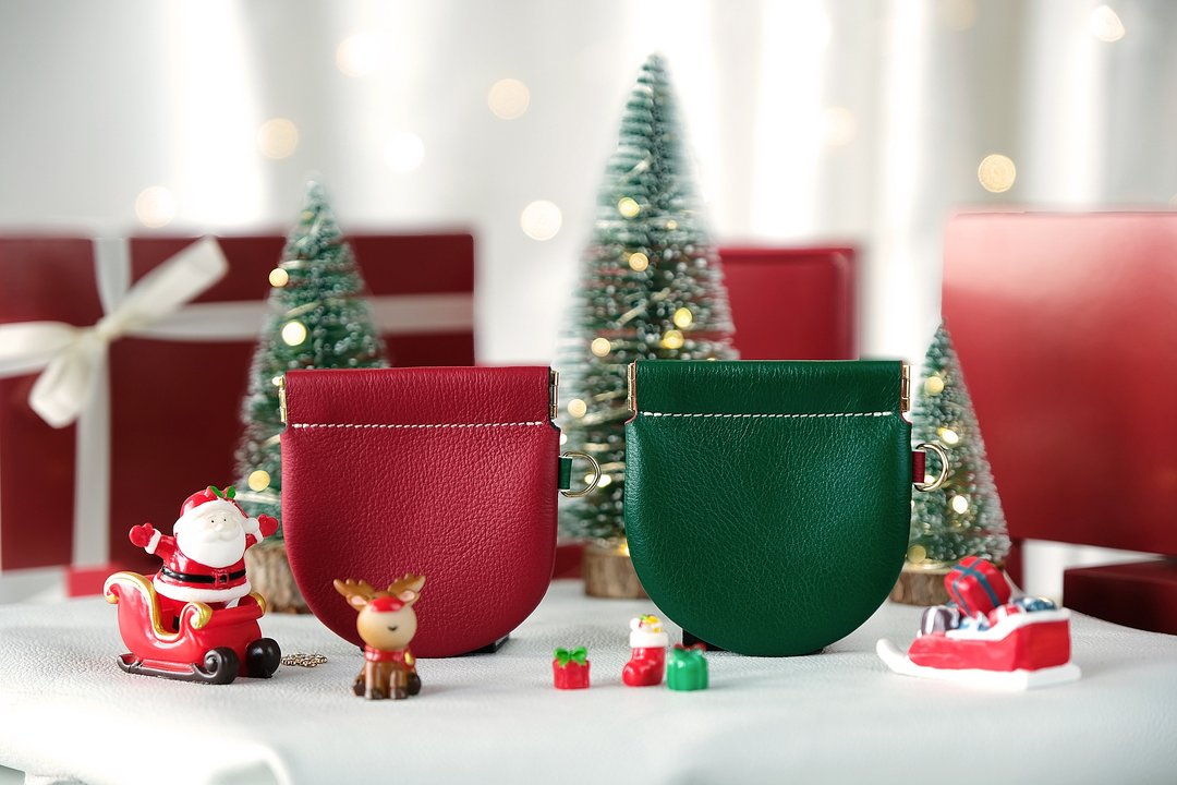 Christmas Leather coin purse - 零钱包 - 真皮 多色