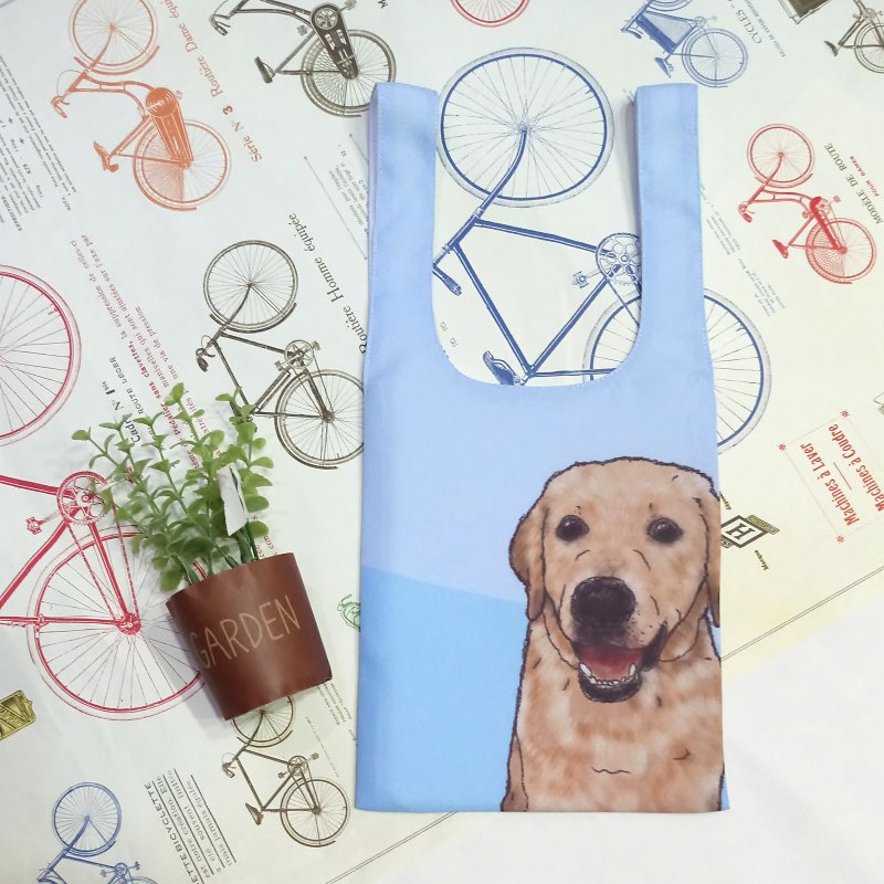 拉布拉多_背心提袋-狗狗素描系列~饮料手提袋 - 手提包/手提袋 - 聚酯纤维 