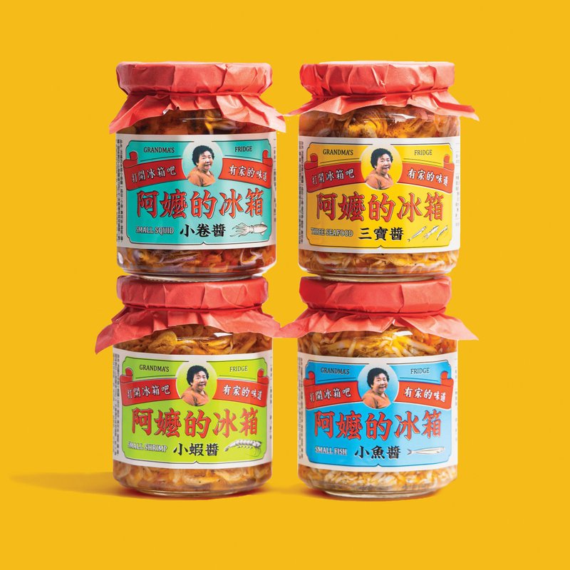 阿嬷的冰箱海鲜三宝酱-买3+1组 - 酱料/调味料 - 玻璃 红色