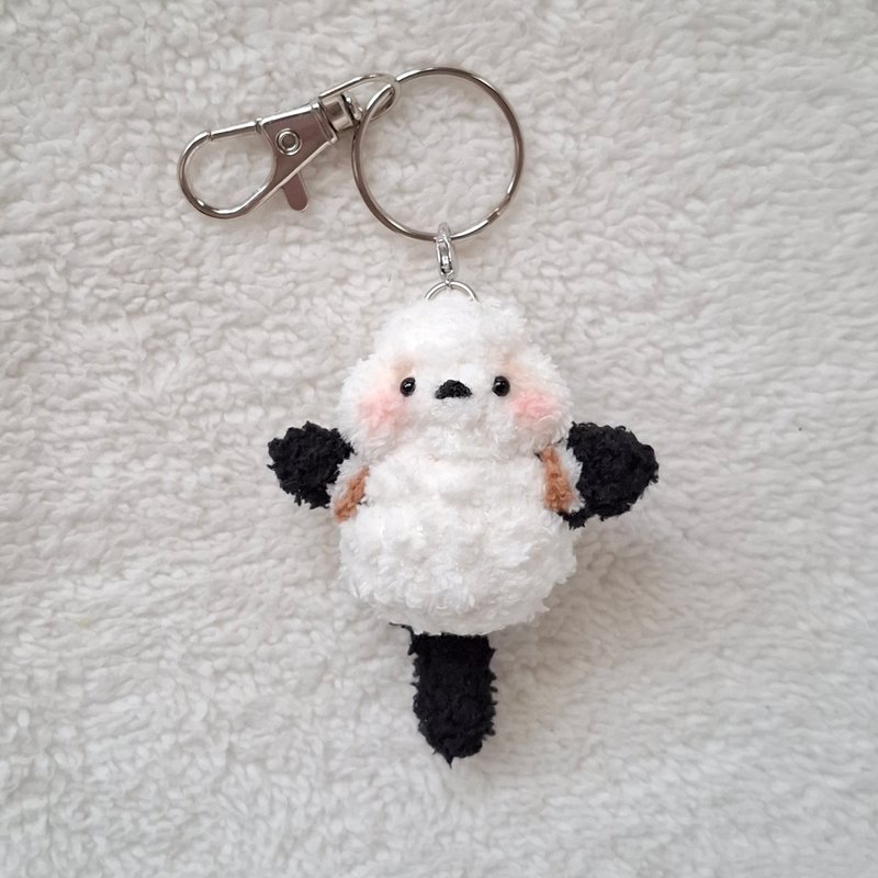 山雀娃娃玩偶 圆圆体型 可加吊饰 别针 可定制改色 手作毛线 宠物 - 订制抱枕/饰品 - 其他材质 白色