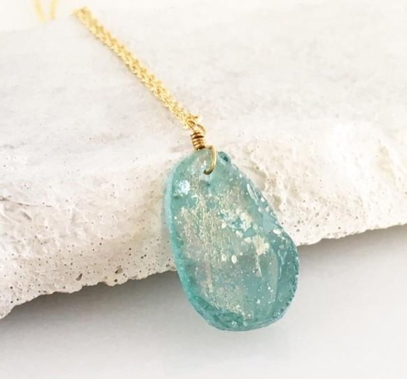 From Afghanistan ◇ Roman glass ◇ K14GF necklace 2 - 项链 - 宝石 