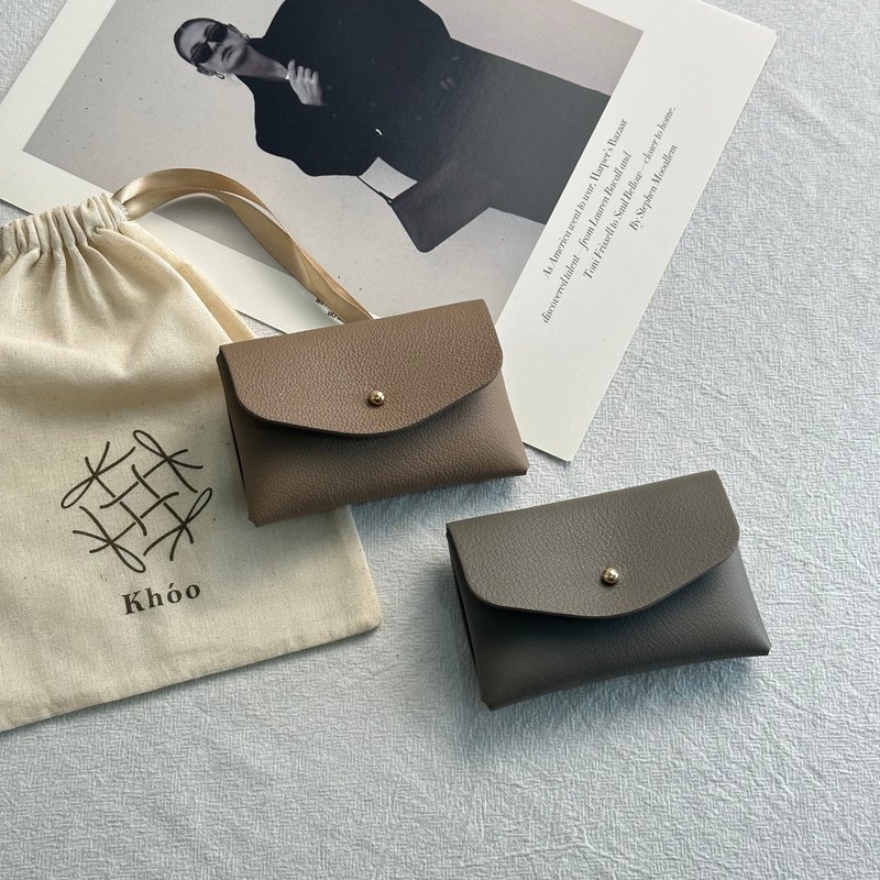 意大利山羊皮拼色小包 零钱包 名片 小物耳机收纳包 - 零钱包 - 真皮 多色