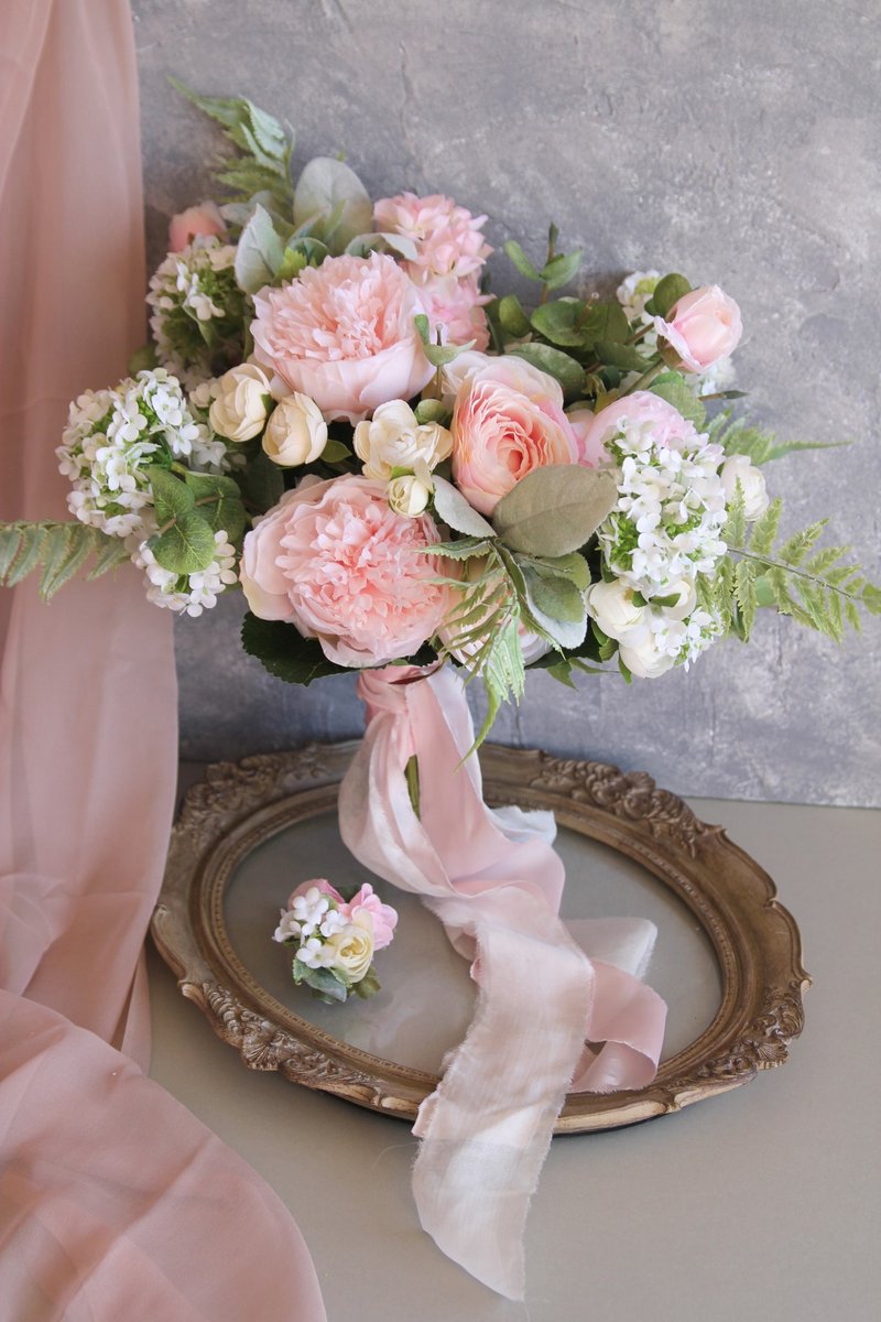 新娘捧花 欧式捧花 捧花 花束 定制订作捧花 婚礼小物 伴娘捧花 - 植栽/盆栽 - 植物．花 粉红色