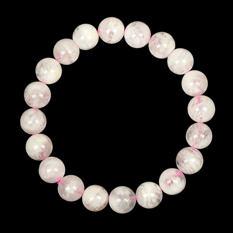 【正佳珠宝】雪花幽灵 樱粉雪花幽灵 9.4-9.8mm 雪花幽灵手珠 - 手链/手环 - 半宝石 多色