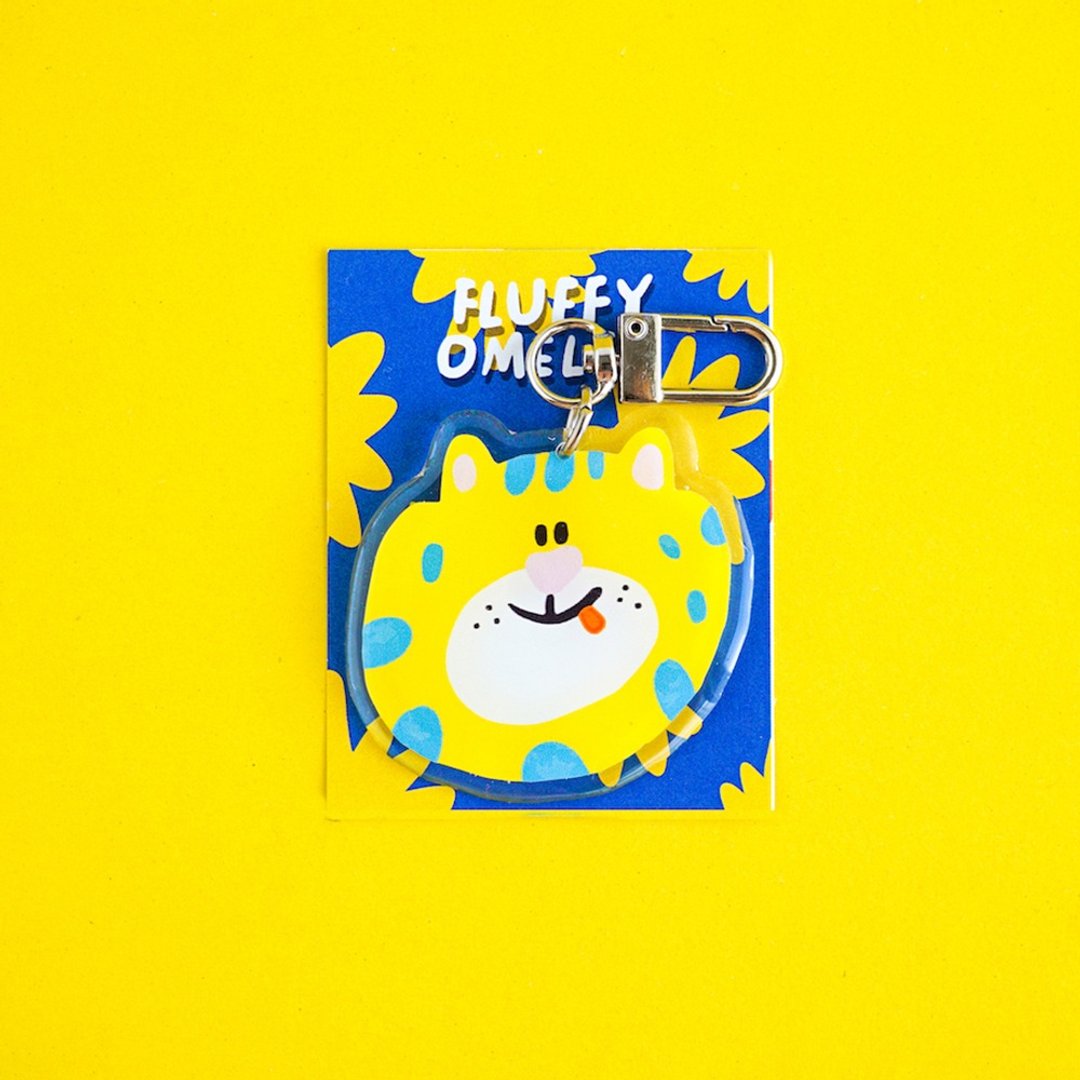 Fluffy Omelet - KEYCHAIN / PIN / PHONE GRIP - 胖胖虎 - 钥匙链/钥匙包 - 压克力 黄色