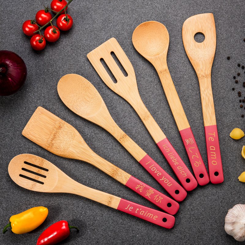 【LABOOS 乐铺】六国我爱你厨具组合 6入/组 - 厨房用具 - 竹 