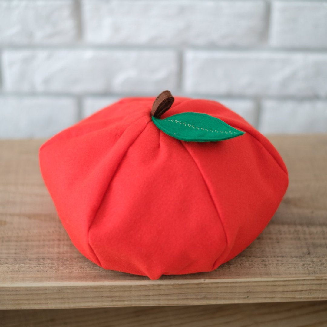 [Fruit hat] Apple hat for adults - 帽子 - 羊毛 红色