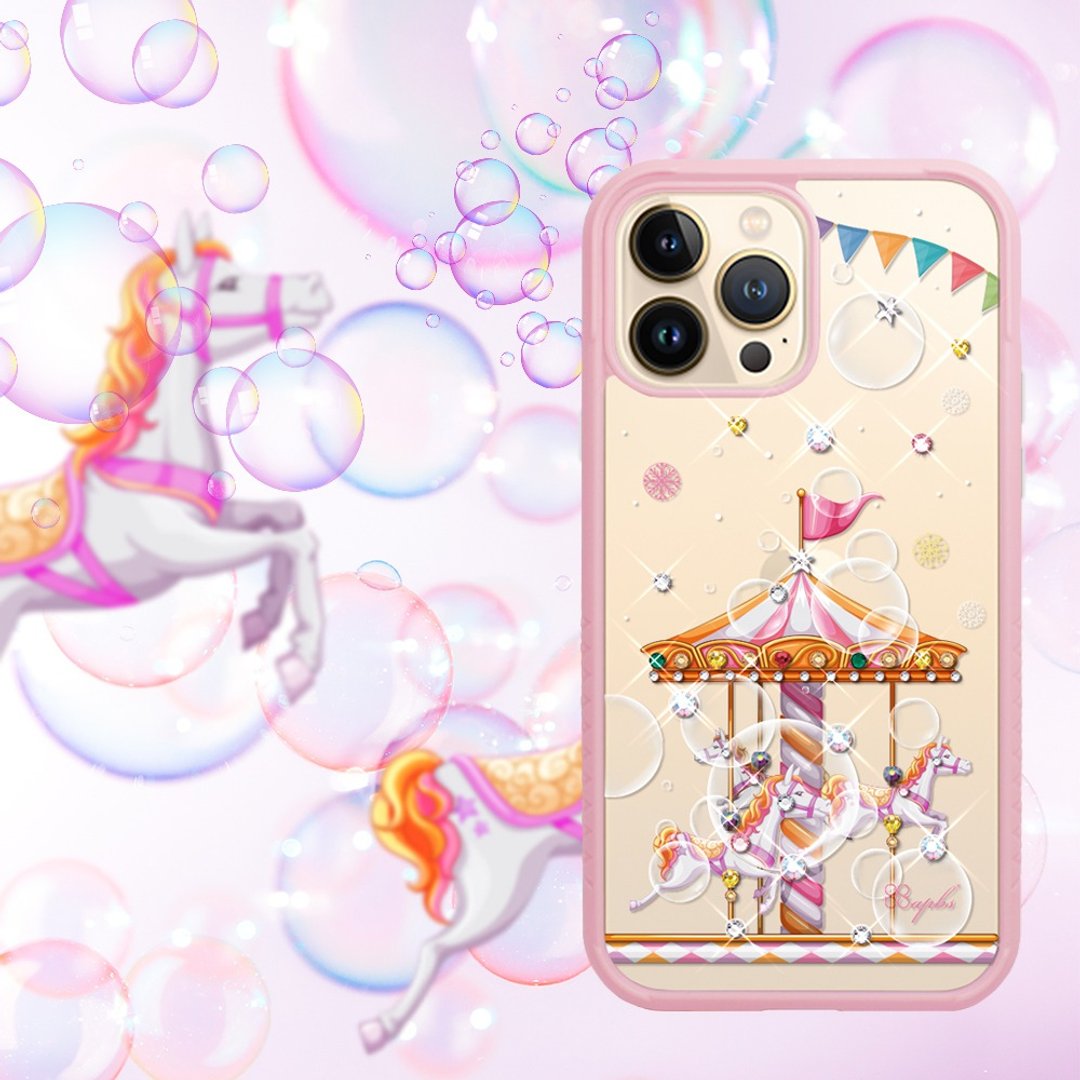 imos联名款 iPhone 13全系列 军规防摔水晶彩钻手机壳-旋转梦幻 - 手机壳/手机套 - 其他材质 多色
