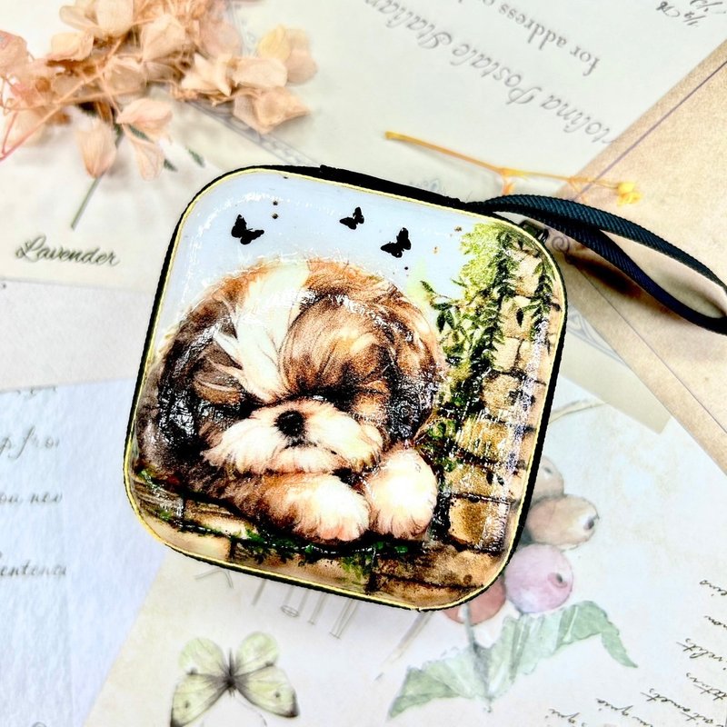 【手工制作】西施犬 – AirPods / Pro 耳机壳 小型收纳盒 - 耳机收纳 - 其他金属 绿色