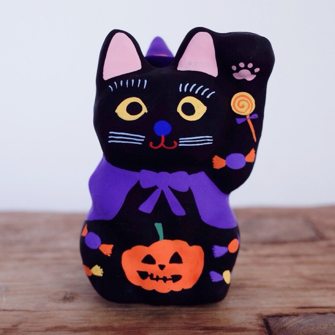 Lucky Cat Halloween pattern left beckoning - 玩偶/公仔 - 纸 