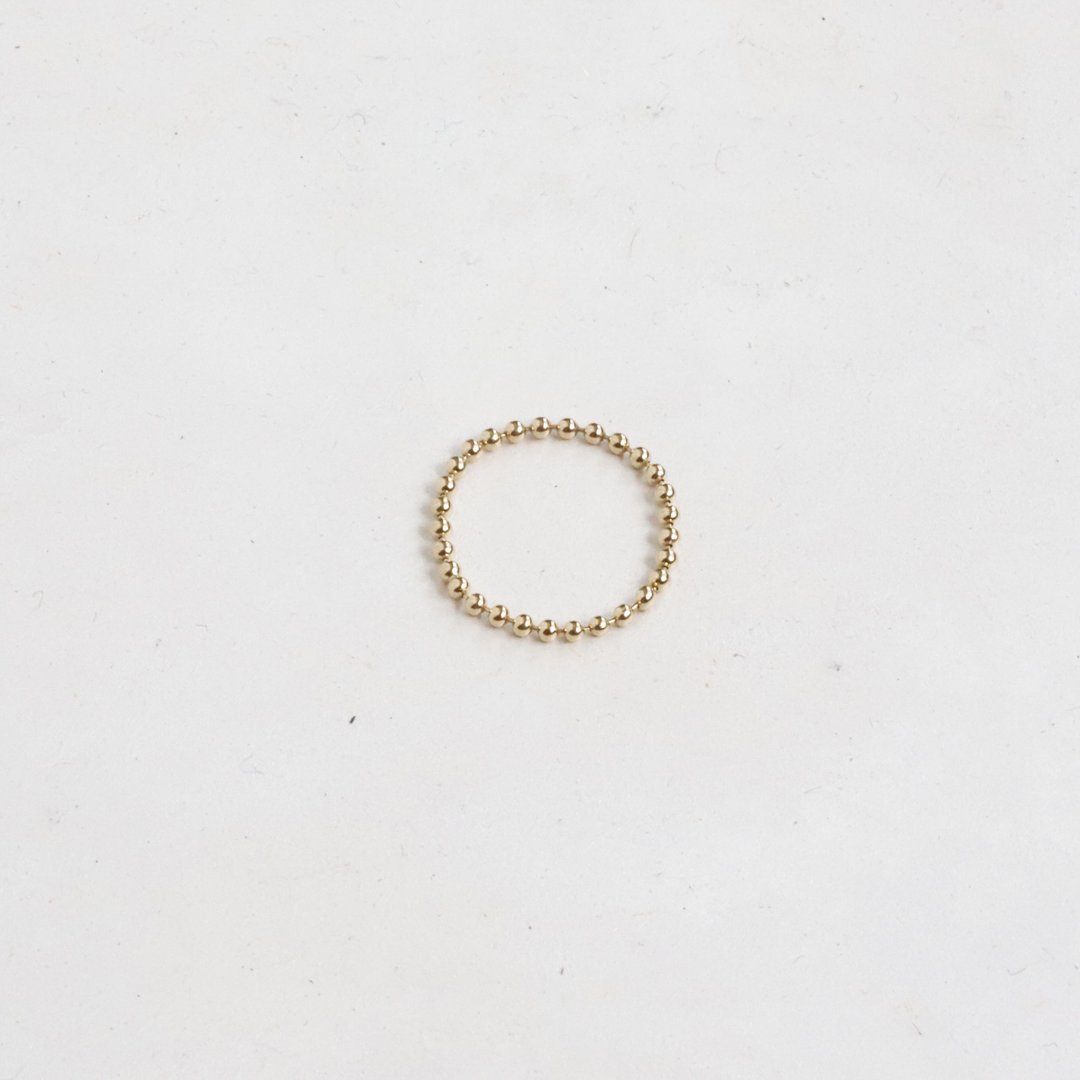 Bead Chain | 软性珠链戒指 - 戒指 - 贵金属 金色