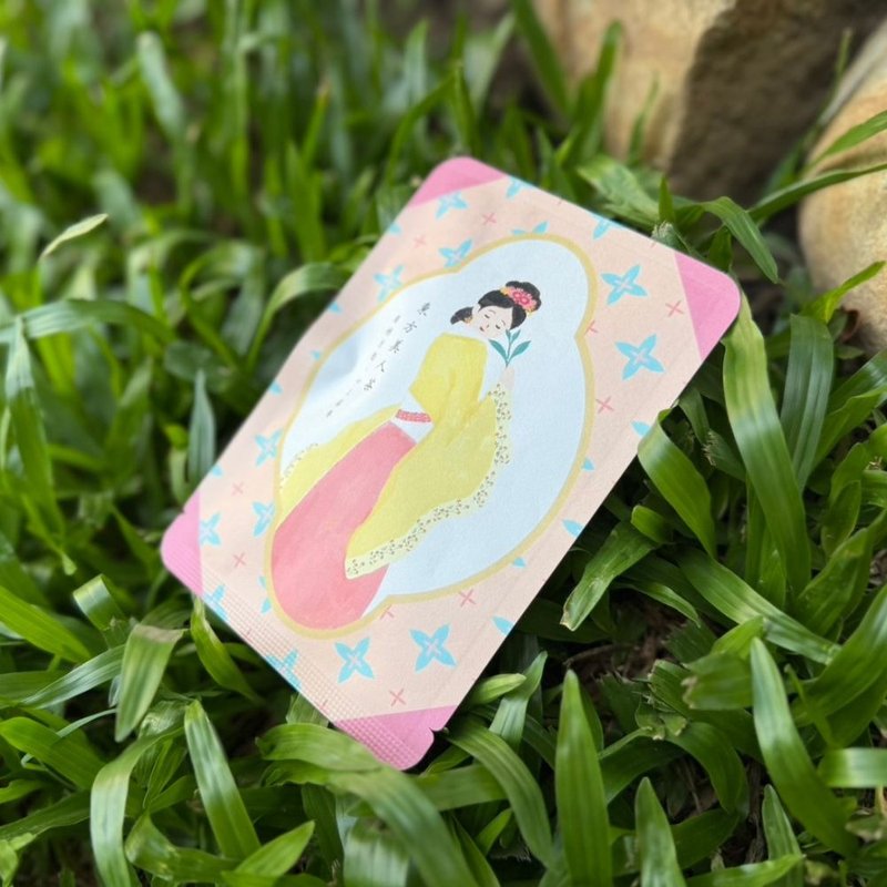 东方美人立体茶包 心上茶香 明信片风格 (2.5gx2入/包) 台湾农林 - 茶 - 纸 粉红色