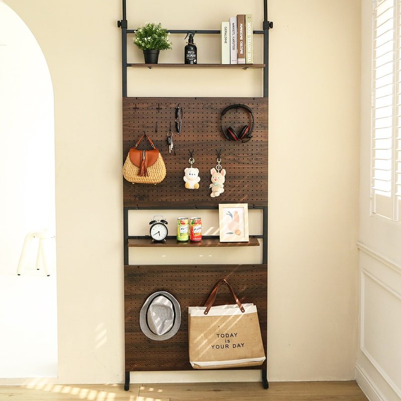 【微慢】宽65可调式多功能洞洞板x顶天立地架收纳架 SH030 - 收纳用品 - 其他材质 咖啡色