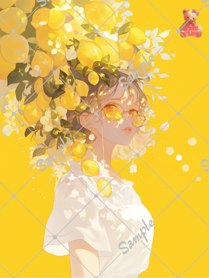 原创人物贴纸、装饰贴纸、5张 - 贴纸 - 纸 
