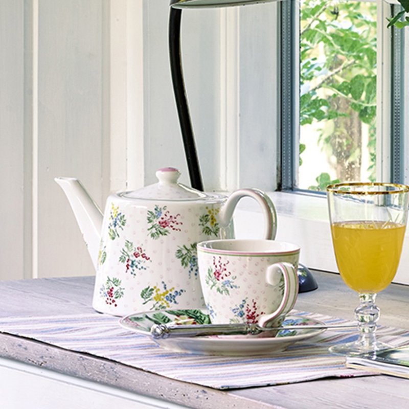 丹麦GreenGate Mira white 茶壶 / 马克杯 - 茶具/茶杯 - 瓷 多色