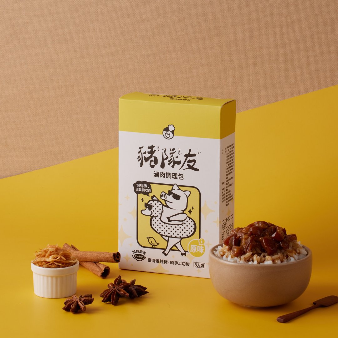 i 原味│猪队友卤肉调理包 常温│一盒3包 一包2人份 赠限量小卡 - 料理包 - 其他材质 黄色