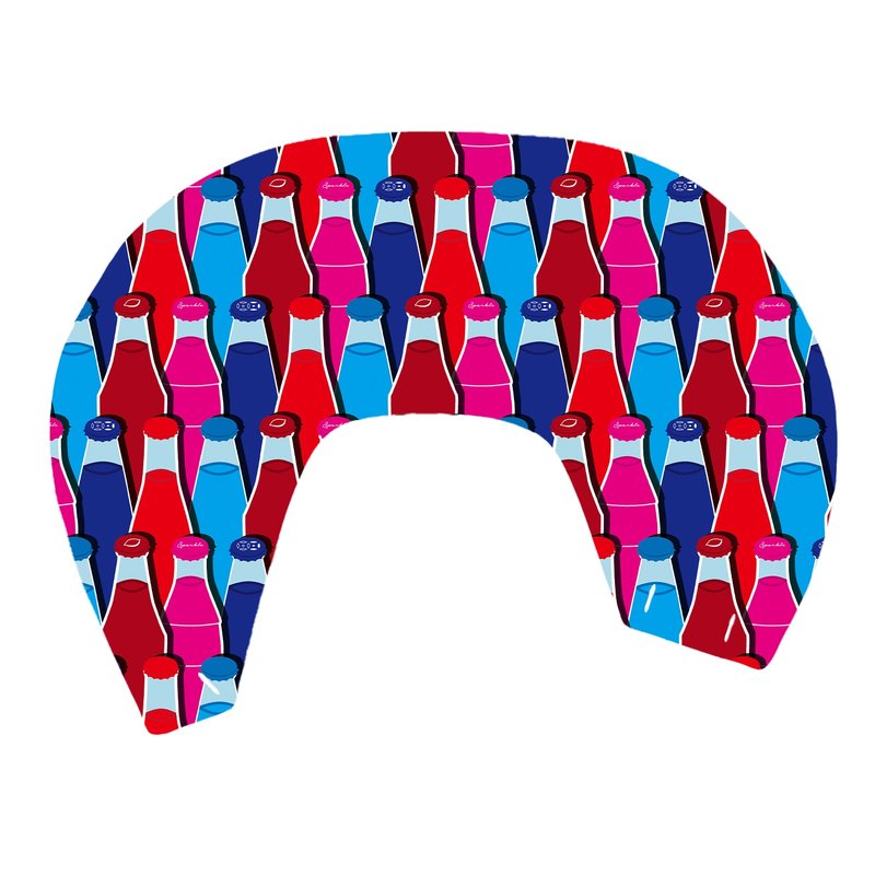 【玻璃汽水樽】经典红白蓝真丝披肩 | 国潮港风新中式 | 时尚 - 围巾/披肩 - 丝．绢 多色