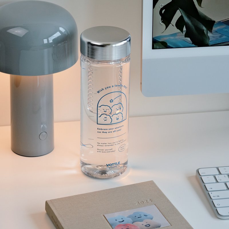 韩国 VOTTLE 联名时光水瓶/吸管杯/茶瓶 500ml - 水瓶/水壶 - 塑料 透明