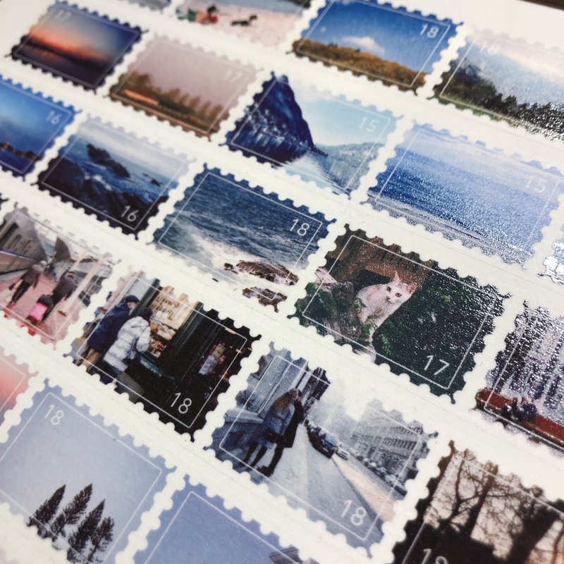 瑞希妃亚邮票造型纸胶带 - 纸胶带 - 纸 