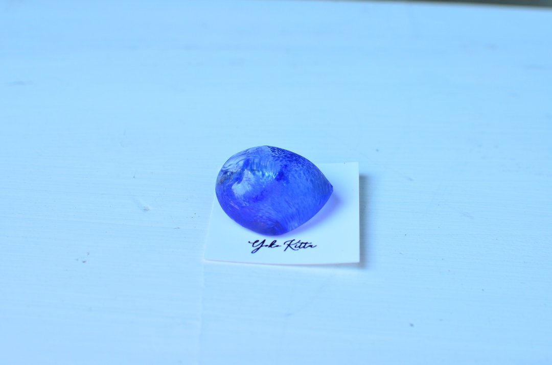 Drop brooch / sea - 胸针 - 玻璃 蓝色