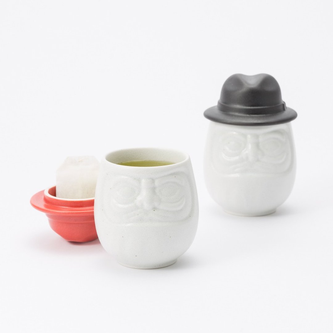 Tea Cup Daruma / Set of 2 - 茶具/茶杯 - 瓷 