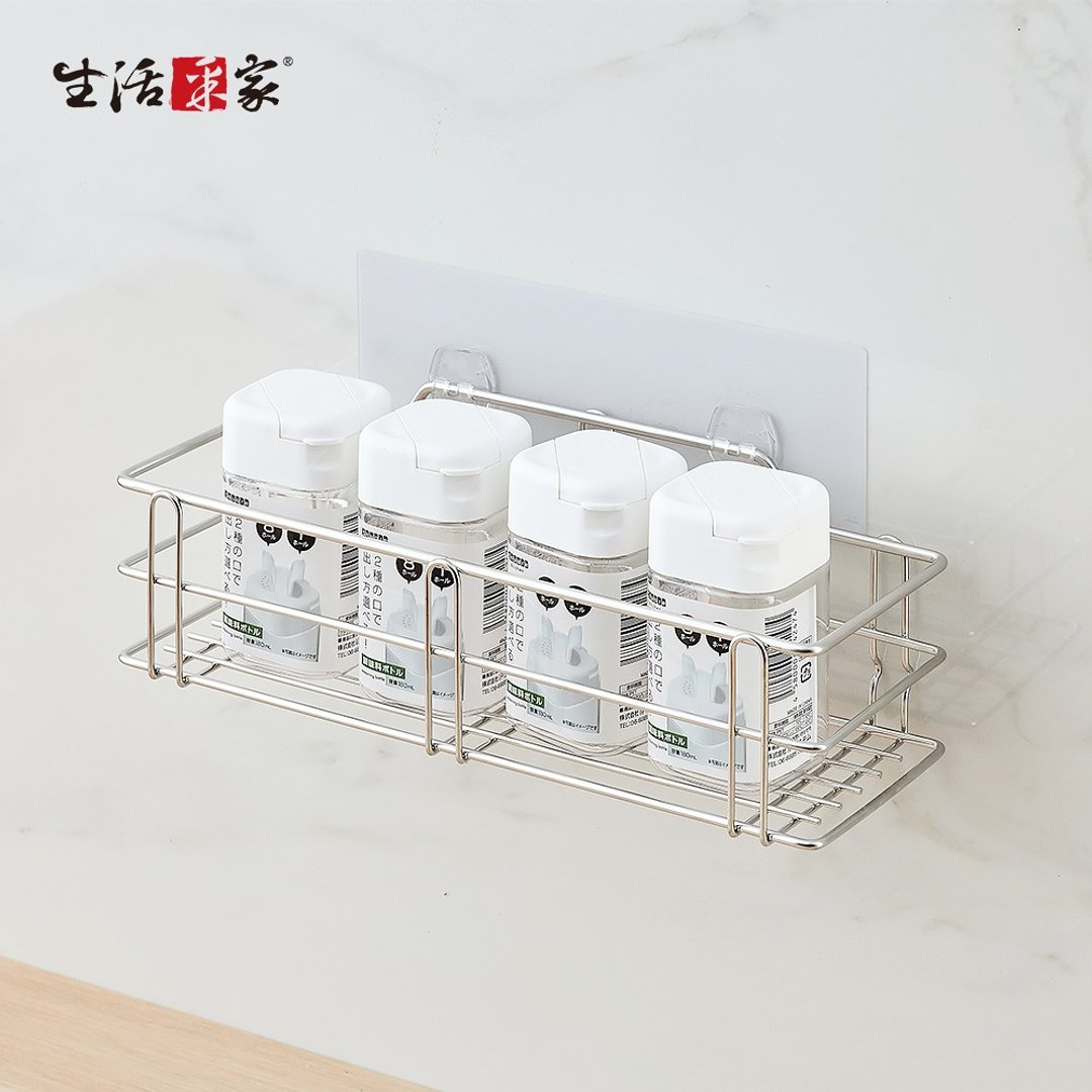 SHCJ生活采家 LuxiRack 壁挂瓶罐置物架 台湾制 304不锈钢 - 置物架/篮子 - 不锈钢 银色