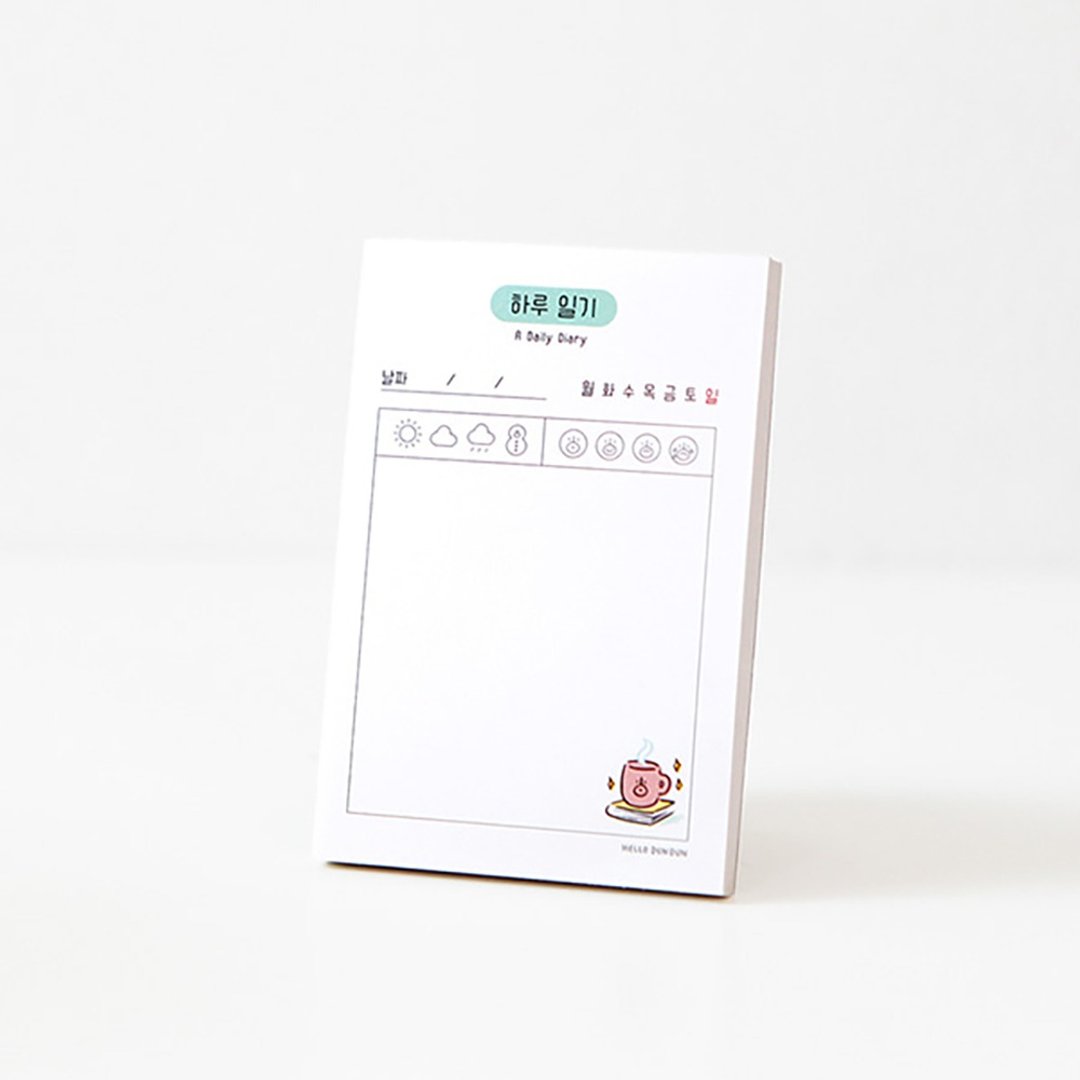 Hello DunDun 啰•登登系列  掌心便条纸 12. 单日日记 - 便条纸/标签贴 - 纸 白色