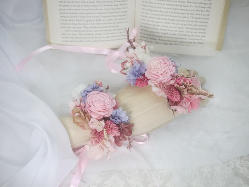 花日常 我很幸福不凋花手腕花/情人节/新娘/外拍 - 手链/手环 - 植物．花 紫色