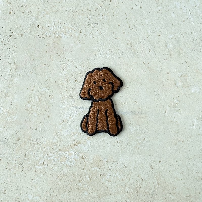 刺绣森系补丁 - 胸针 - 棉．麻 咖啡色