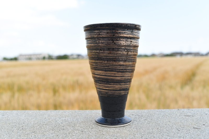 【经典陶瓷】日本传统工艺品 佐贺 有田烧 陶瓷杯 陶悦窑 金刷毛 - 茶具/茶杯 - 陶 