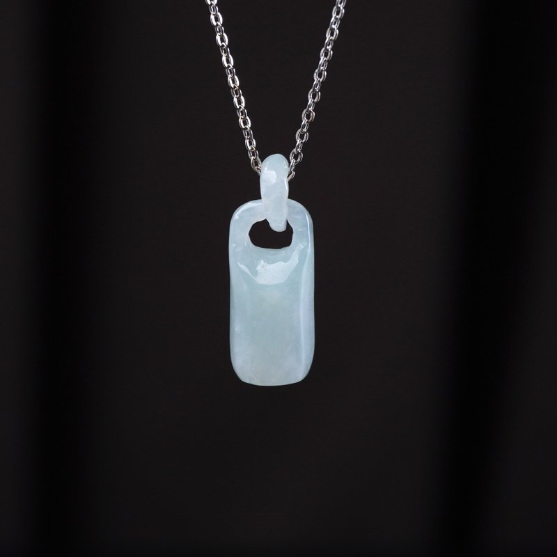 【愿·平安】冰绿翡翠福袋吊饰 | 天然缅甸翡翠A货 | 送礼 - 项链 - 玉石 绿色