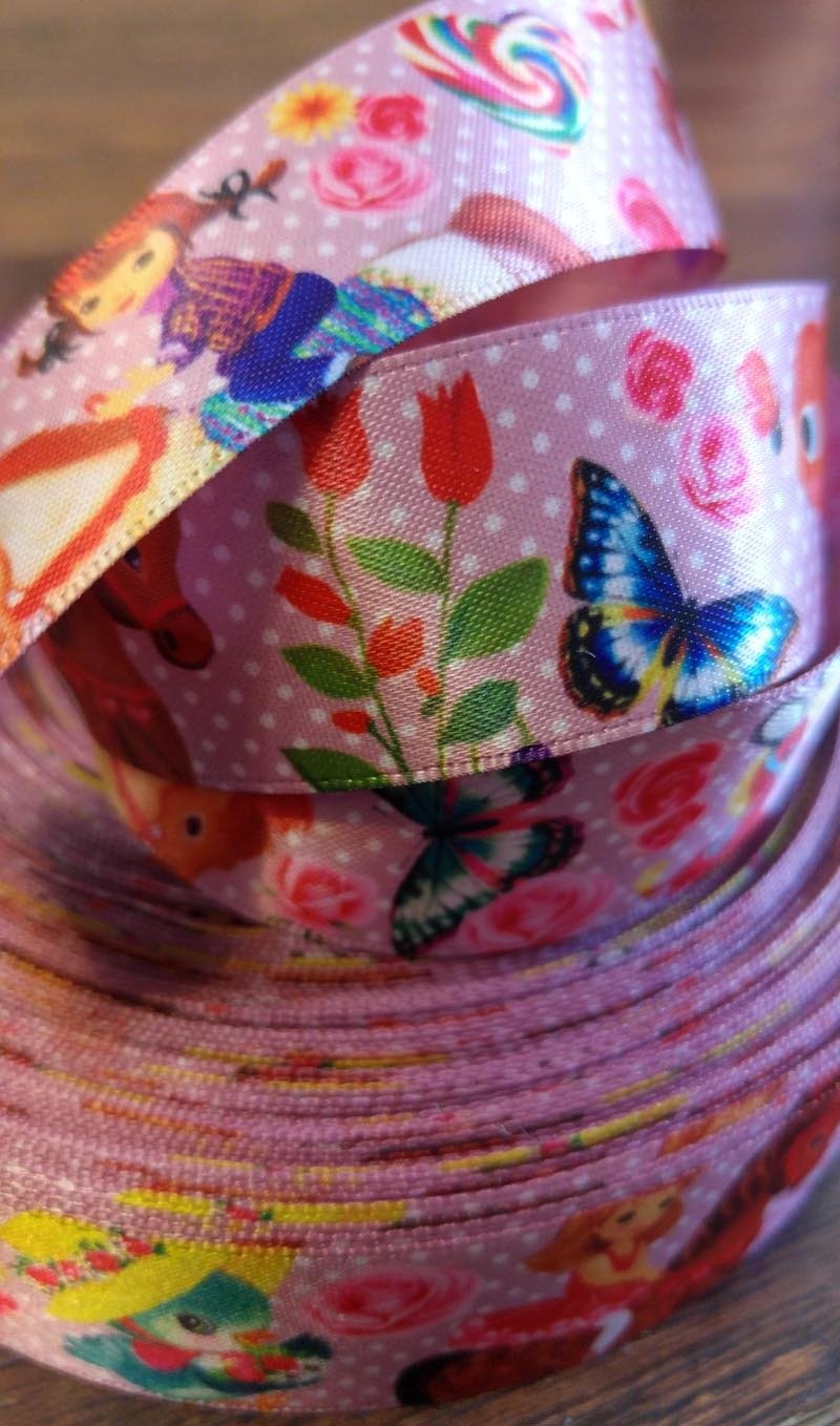 HosannArt缎带DIY系列 – 25mm 濶花卉小鸟版(双面印色优质)(5米) - 编织/刺绣/羊毛毡/裁缝 - 纸 