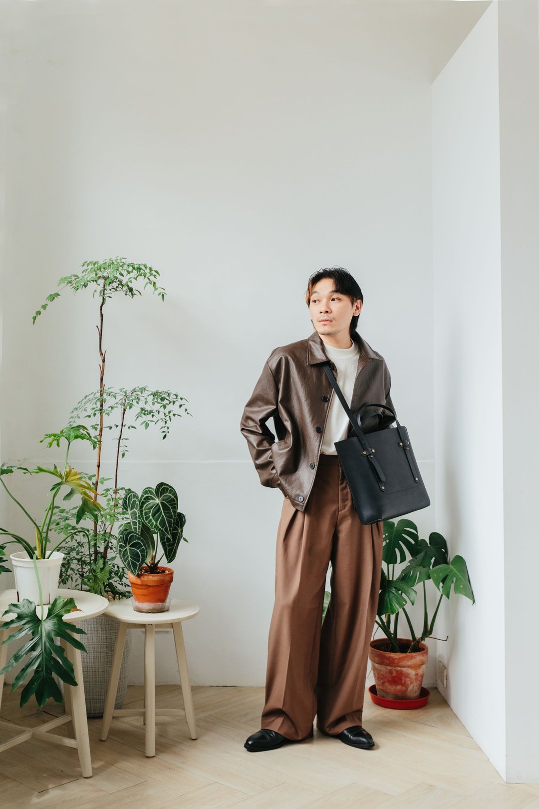 【展示品】真皮托特包 Tote 14 寸笔电 iPad 平板 商务公文包 植 - 侧背包/斜挎包 - 真皮 