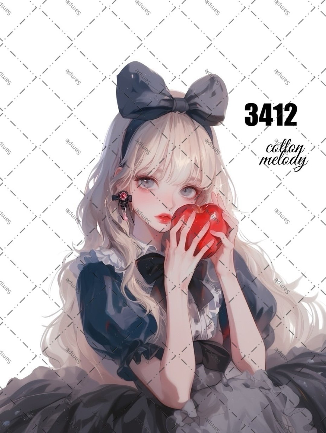 original sticker no.3412 人物贴纸 原创贴纸 原创人物贴纸 装饰贴纸 cotton melody - 贴纸 - 纸 